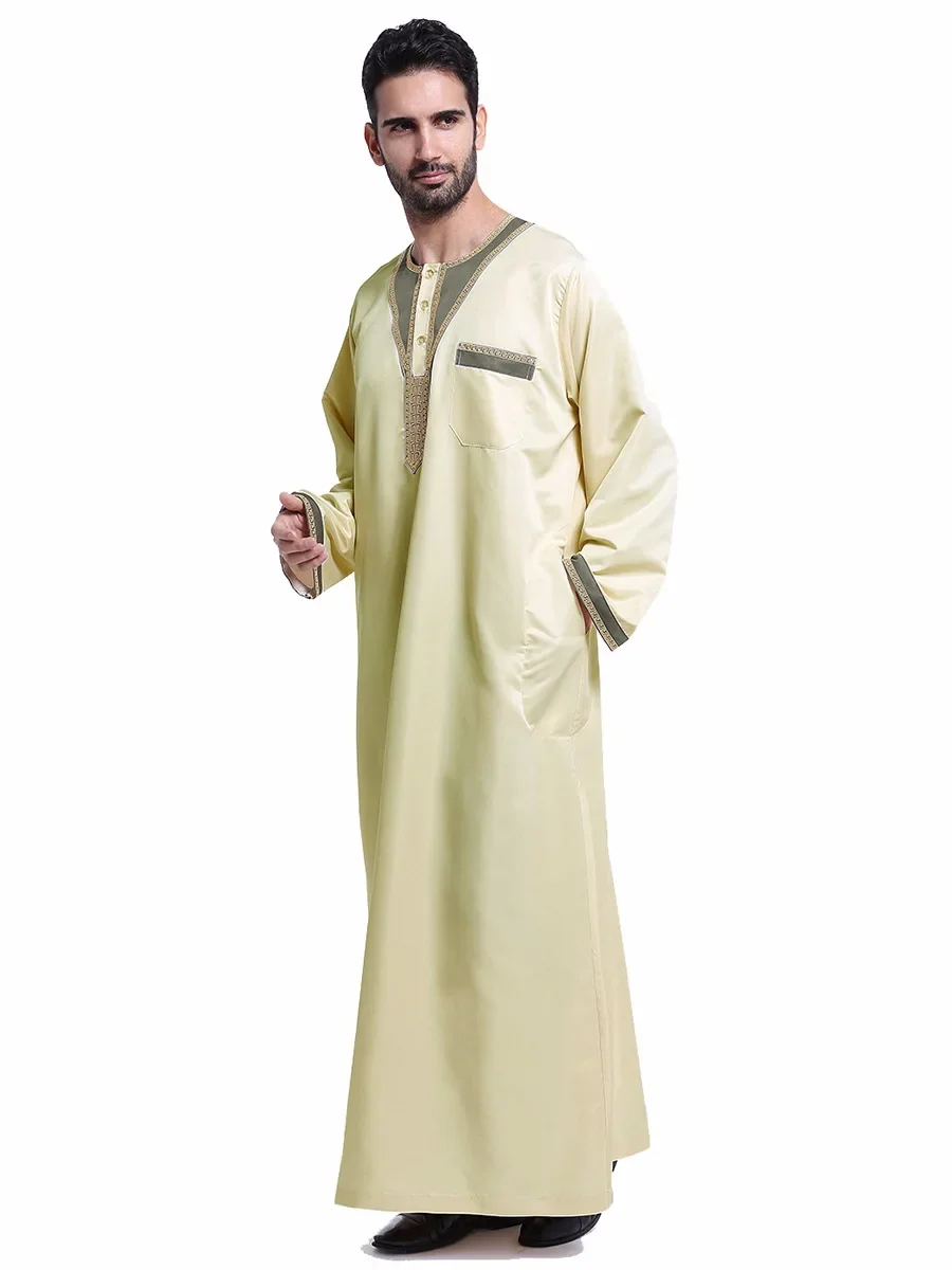 Abaya Men's Muslim Robes Clothing, Saudi Arabia, Dubai Leisure Outdoor Single-wear Muslim Robes, Turkey, Morocco Muslim S-3XL