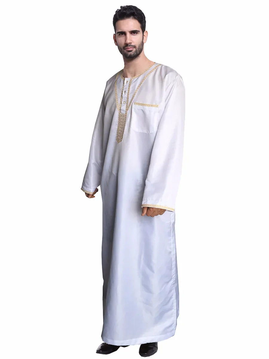 Abaya Men's Muslim Robes Clothing, Saudi Arabia, Dubai Leisure Outdoor Single-wear Muslim Robes, Turkey, Morocco Muslim S-3XL