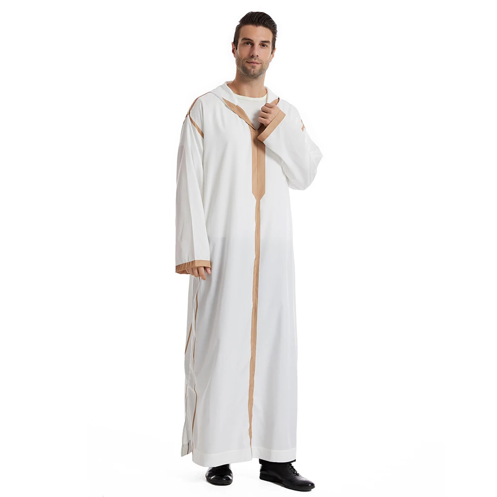 Dubai Saudi Abaya Men Muslim Jubba Thobe Dress Eid Hooded Turkey Arab Robe Kaftan Islamic Clothing Caftan Middle Eastern Abayas