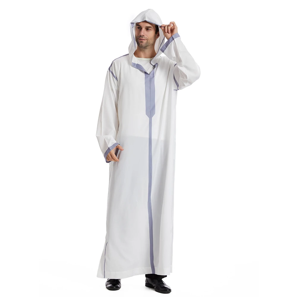 Dubai Saudi Abaya Men Muslim Jubba Thobe Dress Eid Hooded Turkey Arab Robe Kaftan Islamic Clothing Caftan Middle Eastern Abayas