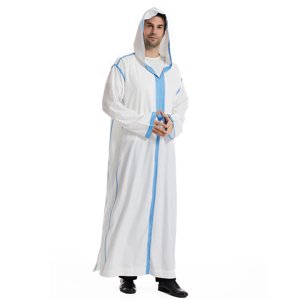 Dubai Saudi Abaya Men Muslim Jubba Thobe Dress Eid Hooded Turkey Arab Robe Kaftan Islamic Clothing Caftan Middle Eastern Abayas