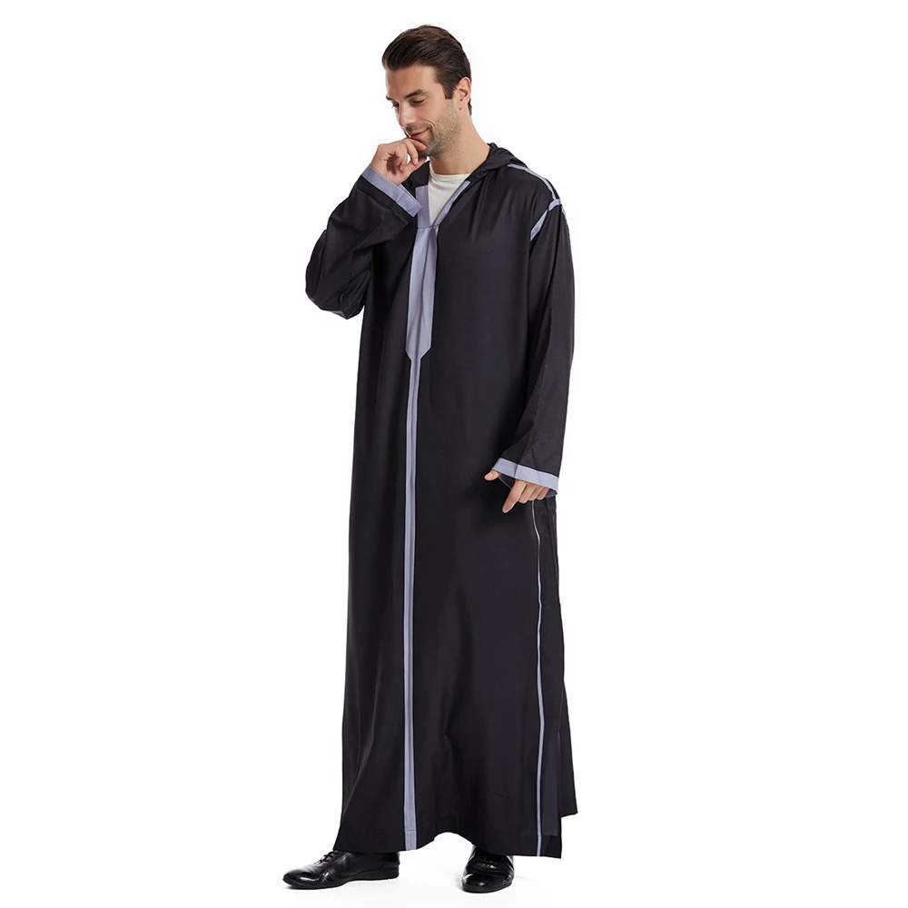 Dubai Saudi Abaya Men Muslim Jubba Thobe Dress Eid Hooded Turkey Arab Robe Kaftan Islamic Clothing Caftan Middle Eastern Abayas