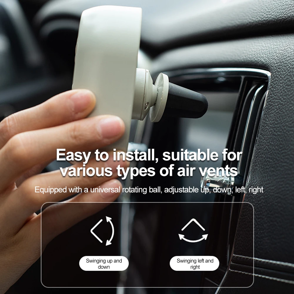 Mini Car Fan Usb Charging Car Air Outlet Electric Fan Multifunctional Led Light Seven-Blade Turbo Fan Car Electronic Supplie