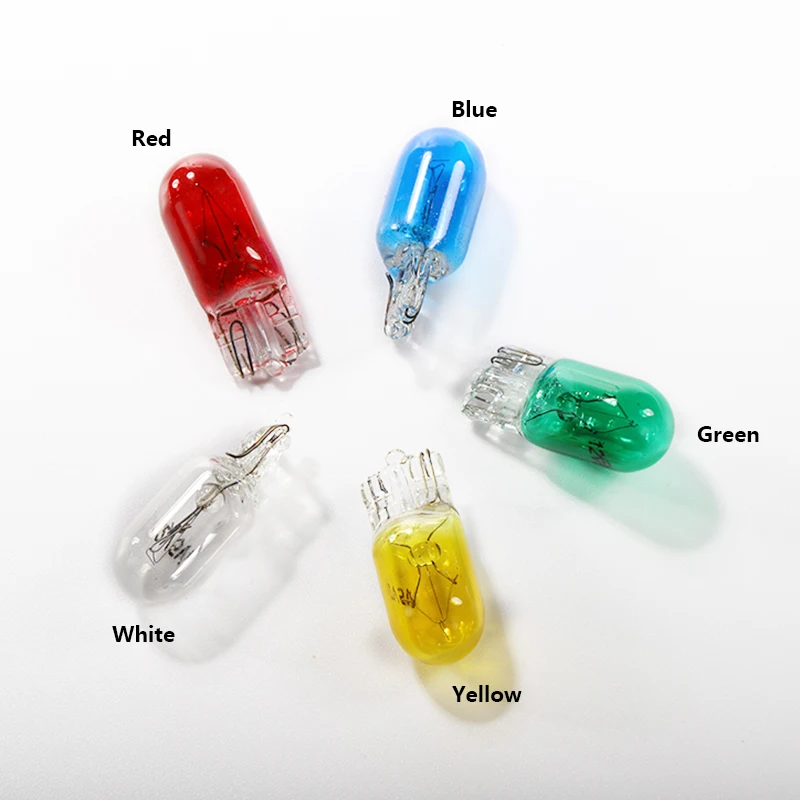 T10 Halogen W5w 194 158 Wedges 12v 5w Xexon Lamp White Amber Instrument Light Reading Light Clearance Lamp