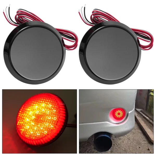 2x Red LED Rear Bumper Reflector Lights Car Tail Lamps Brake Stop Light For Nissan Qashqai X-Trail T31 For Toyota Corolla Sienna