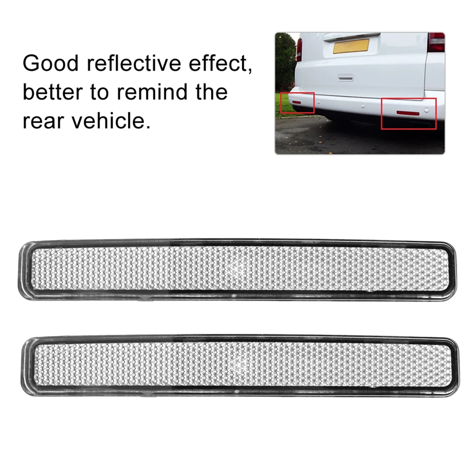 7E0945105 Pair of Rear Bumper Reflector Assembly Light Fit for T5  2003-3011 Bumper Light Reflector Lamp