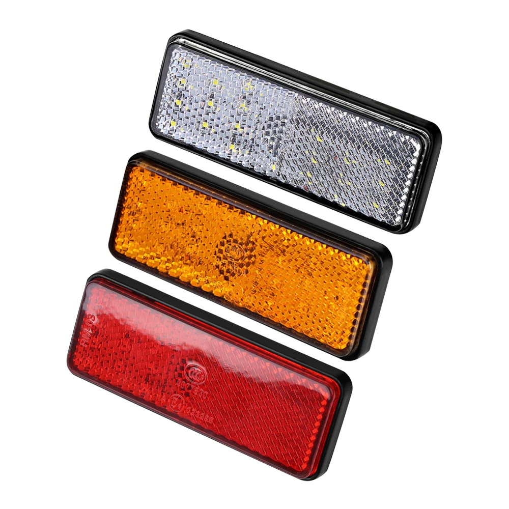 24LED Motorcycle Reflector Tail Brake Turn Signal Light Lamp Car ATV LED Reflectors Truck Side Warning Lights