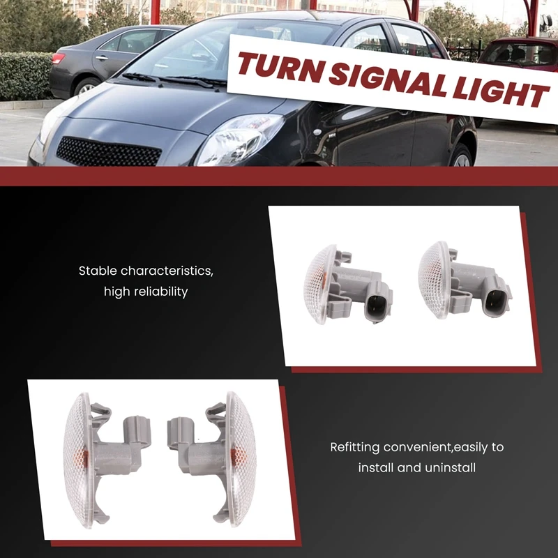 1 Pair Car Turn Signal Light Side Lamps For Fender Lights For Toyota Corolla/Camry/Yaris/RAV4 2006-2013