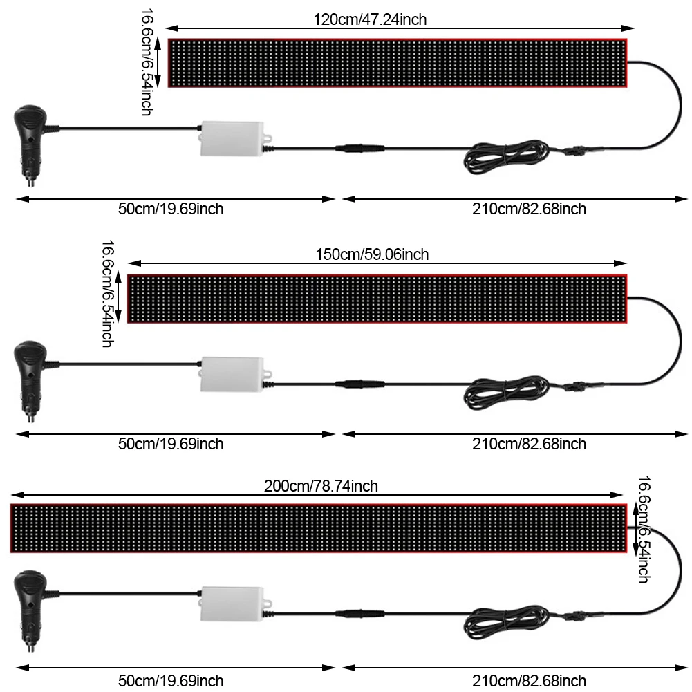 Devil‘s Eyes LED Panel Screen Light Remote Control Scrolling Animation Display 12V 24V LED Screen Light for Car Truck Windshield