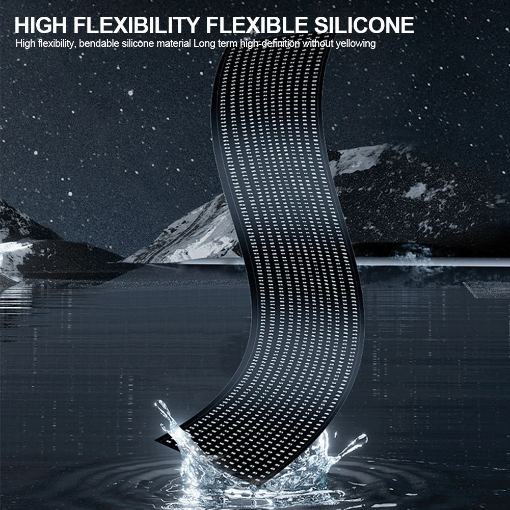 Devil‘s Eyes LED Panel Screen Light Remote Control Scrolling Animation Display 12V 24V LED Screen Light for Car Truck Windshield