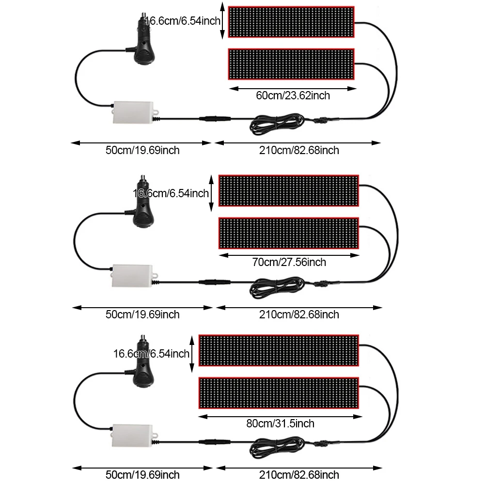 Devil‘s Eyes LED Panel Screen Light Remote Control Scrolling Animation Display 12V 24V LED Screen Light for Car Truck Windshield