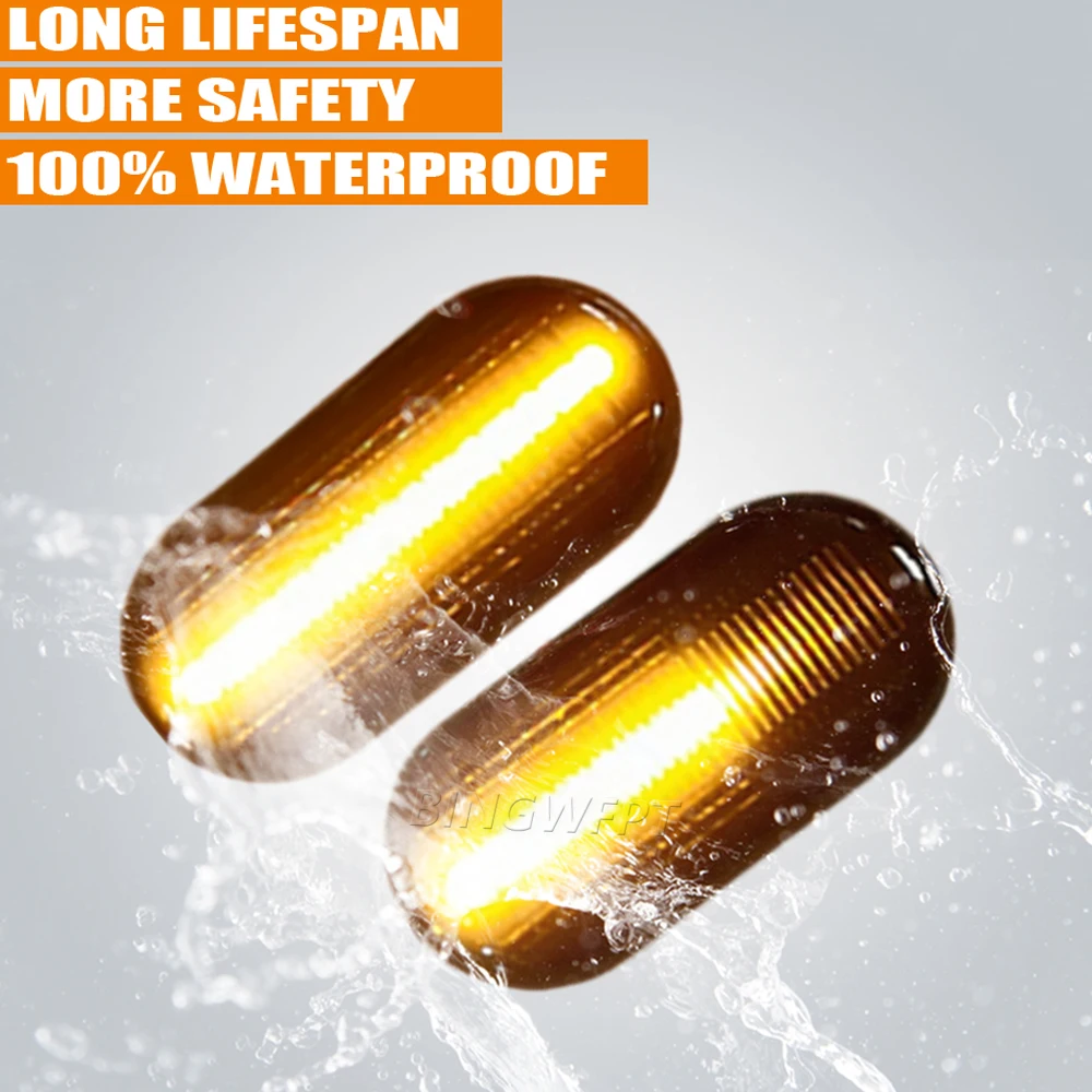 Side Marker For Renault Clio Trafic Kangoo Twigo Dacia Logan Duster Nissan Interstar Primastar LED Dynamic Turn Signal Lights