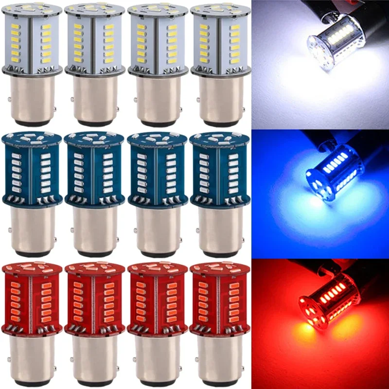 Motorcycle Strobe Lights 1157 BAY15D LED Brake Light DRL Flash Reversing Parking Turn Signal Stop Tail Lamp for Auto Motorcycle