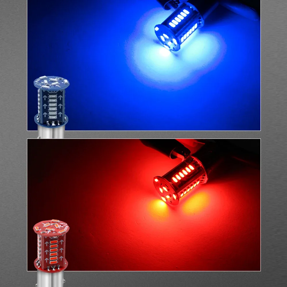 Motorcycle Strobe Lights 1157 BAY15D LED Brake Light DRL Flash Reversing Parking Turn Signal Stop Tail Lamp for Auto Motorcycle