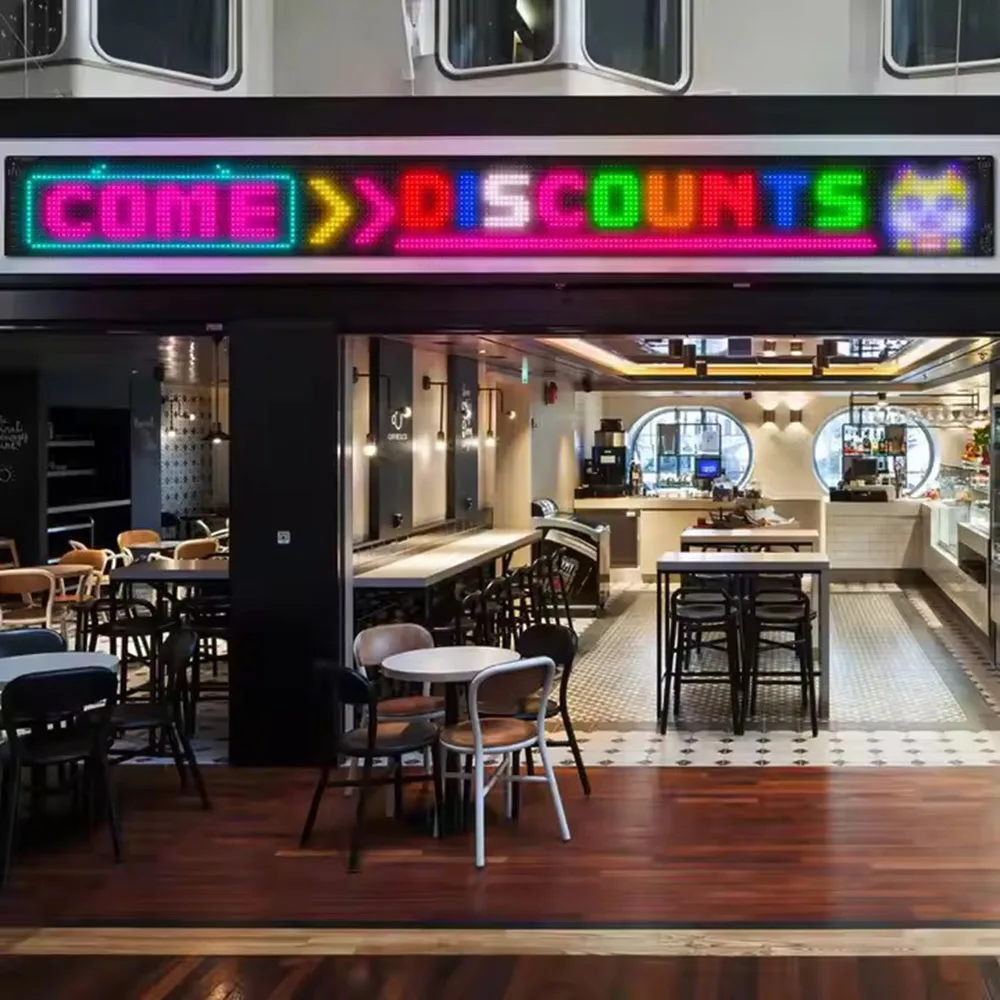 1set Car truck Devil Eye LED Pixel Panel Light Remote Control Scrolling Message Board Programmable Flexible LED Display Soft Scr