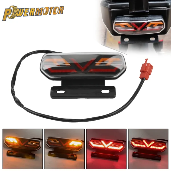 ATV Dirt Pit Bike Taillight Motorbike Stop Turn Signal Light Motorcycle Rear Lights LED Brake Lamp 12V Enduro Equipments