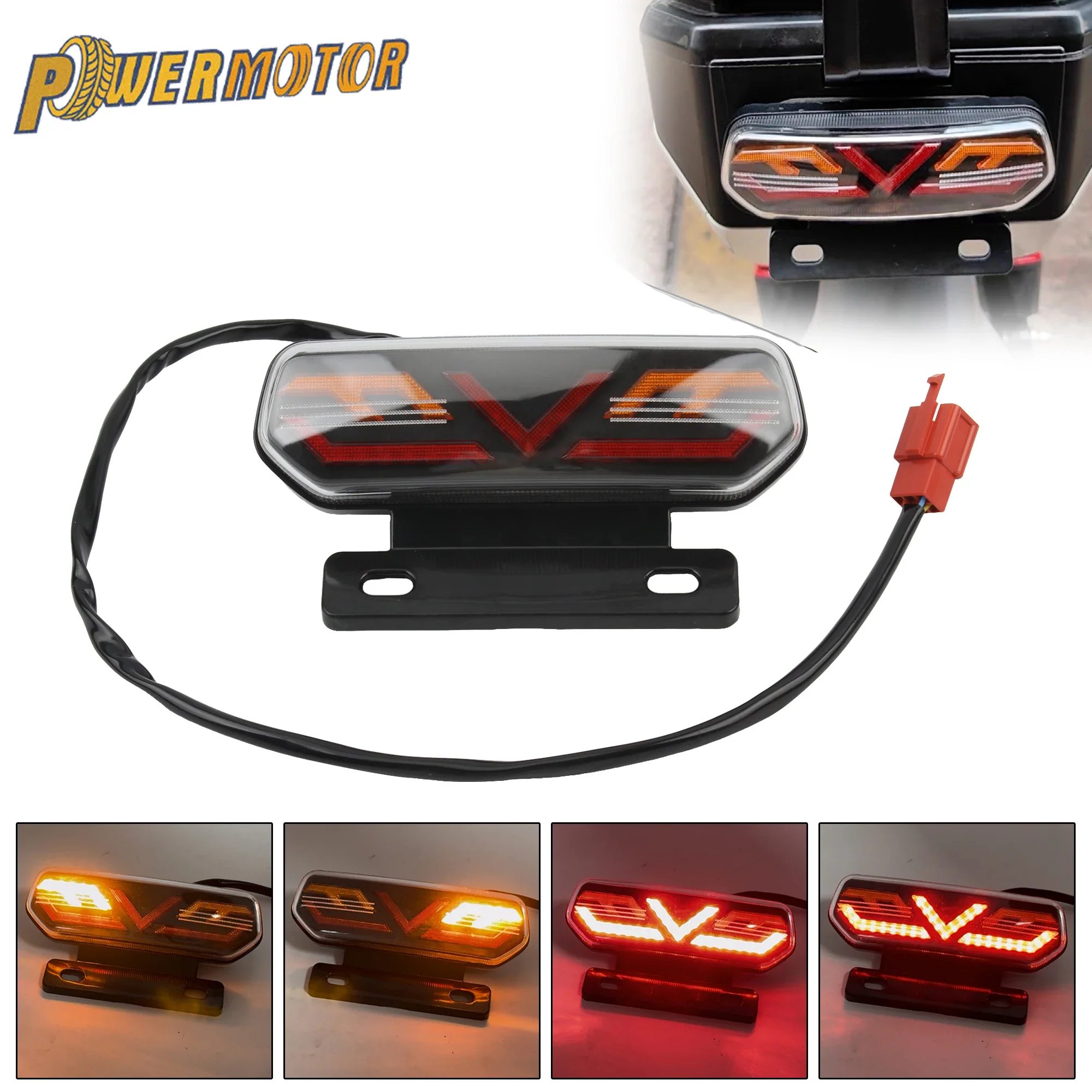 ATV Dirt Pit Bike Taillight Motorbike Stop Turn Signal Light Motorcycle Rear Lights LED Brake Lamp 12V Enduro Equipments