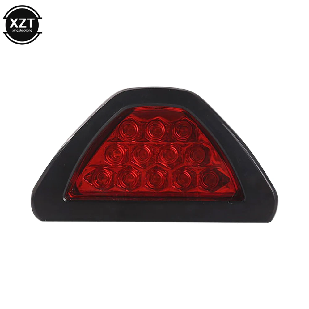 Universal Brake Lights F1 Style DRL Red 12 LED Rear Tail Stop Brake Light Third Brake Stop Safety Lamp Light Car LED Signal Lamp