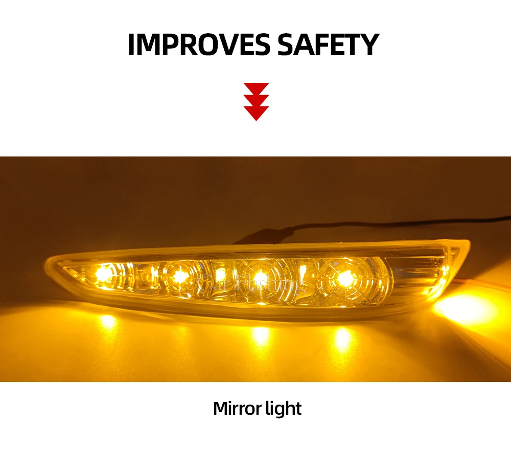 For Hyundai Sonata 8 2010 2011 2012 2013 2014 2015 Car Door Wing Mirror Lamp Side Mirror LED Turn Signal Light Rearview Repeater