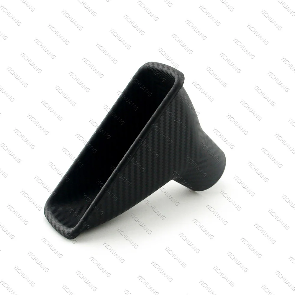 Universal Car Front Bumper Turbo Air Intake Pipe Kit ABS Turbine Inlet Pipe Air Funnel Carbon Fiber Look