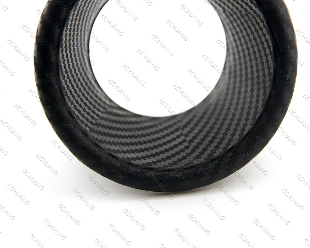 Universal Car Front Bumper Turbo Air Intake Pipe Kit ABS Turbine Inlet Pipe Air Funnel Carbon Fiber Look