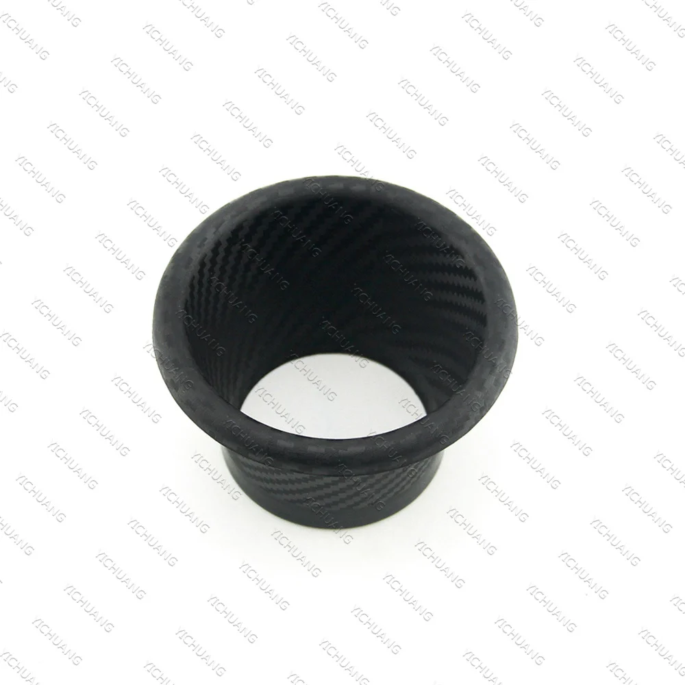 Universal Car Front Bumper Turbo Air Intake Pipe Kit ABS Turbine Inlet Pipe Air Funnel Carbon Fiber Look