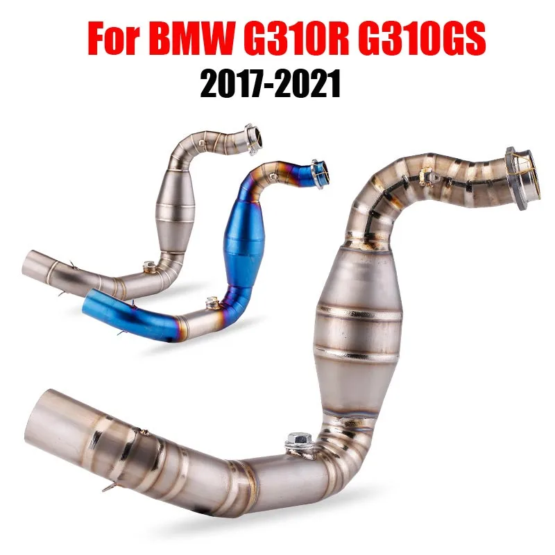 Motorcycle Exhaust Escape  Full System fit 51mm Muffler mid Link Pipe For BMW G310R G310GS 2017 - 2019 2020 2021