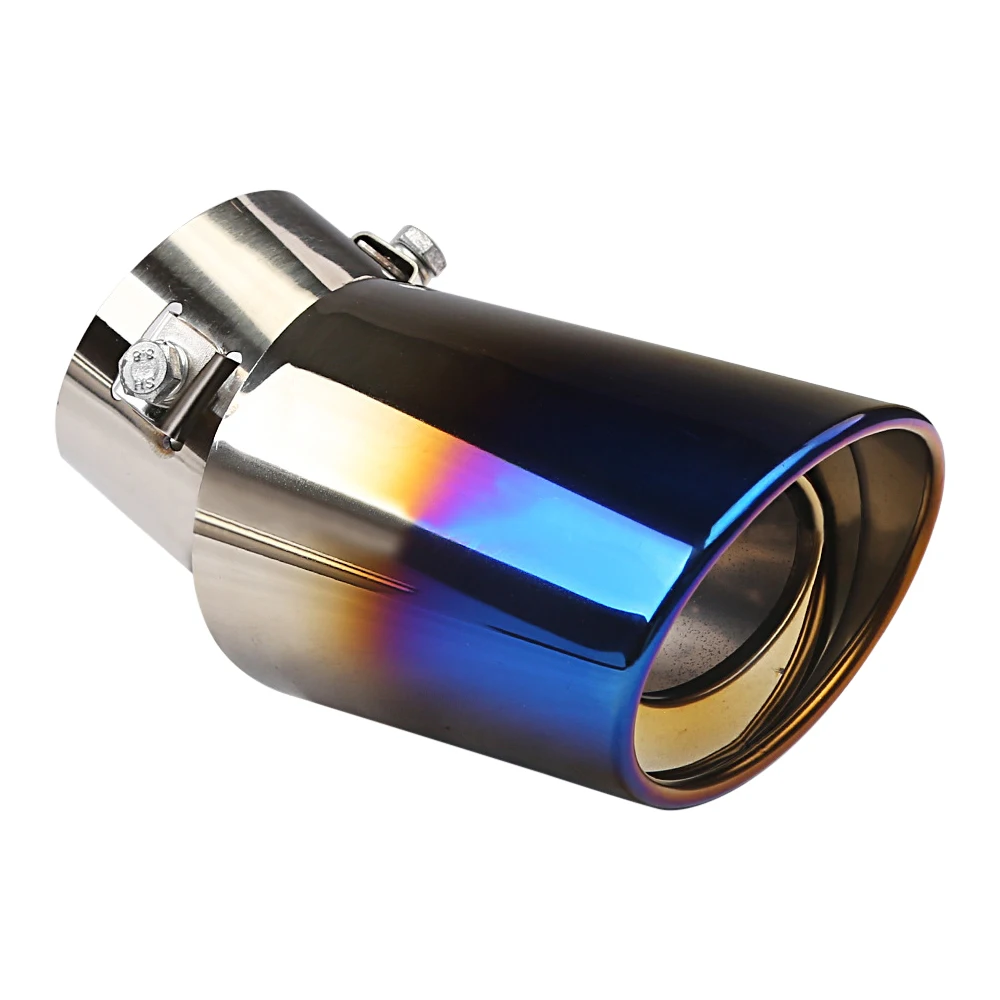 Universal Car Exhaust Muffler Tip Round Stainless Steel Car Tail Rear Chrome Round Exhaust Pipe Tail Muffler Pipe modification
