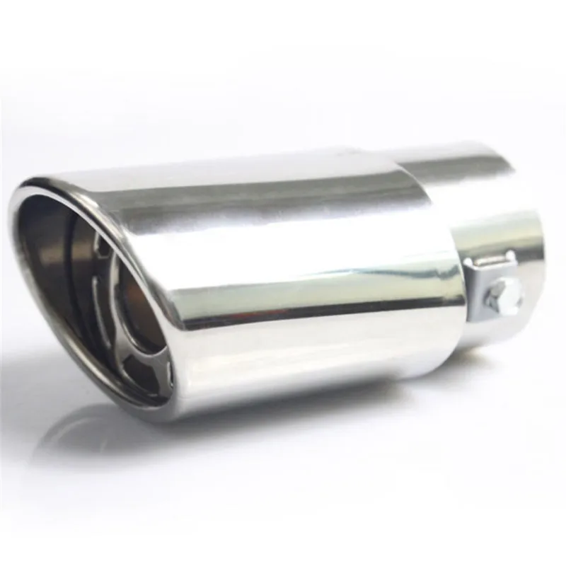 1PCS Chrome Trim Modified Car Liner Pipe Stainless Steel Car Exhaust Muffler Tip Pipe  Exhaust System