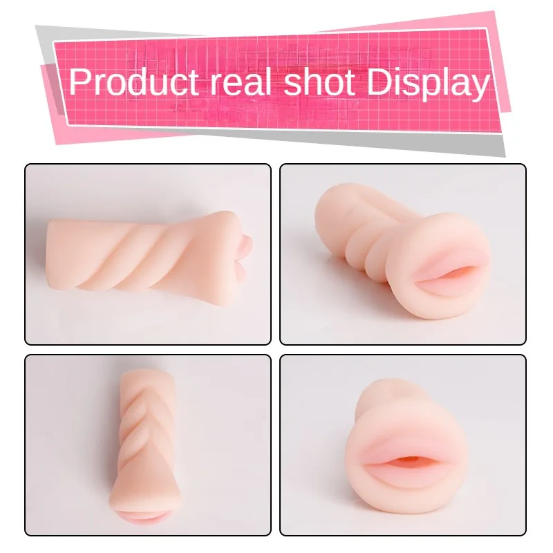 Men's Aircraft Cup Male Masturbator Oral Vaginal Anal Masturbation Soft Real Vagina Pocket Pussy Sex Toys for Men Blowjob