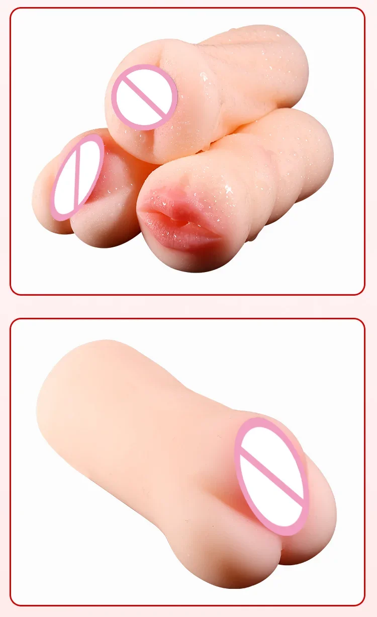 Realistic Deep Throat Vagina Artificial Real Pocket Pussy Oral Male Masturbator Blowjob Cup Erotic Sex Toys For Men Adult Games