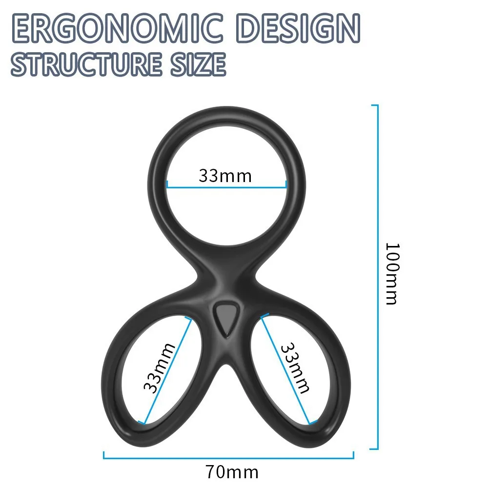 3 Pcs/Set Cock Ring Delay Ejaculation Adult Toys For Men Dick Enlargement Silicone Penis Ring Male Sex Toys Stronger Erection