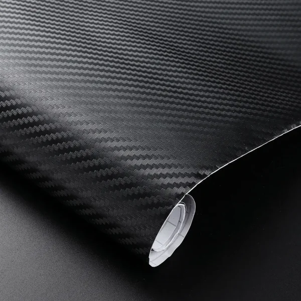 5/10cm DIY 3D Black Carbon Fiber Vinyl Car Wrap Sheet Roll Film Sticker Decal Door Sill Anti-Scratch Protector Tape Film