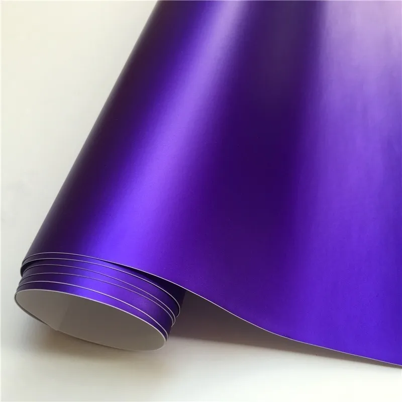 Multiple Colors Red Blue Gold Green Purple Matte Satin Chrome Vinyl Car Wrap Film Sticker Decal Bubble Free Car Wrapping Styling
