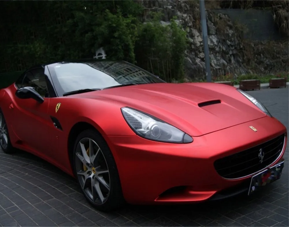 Multiple Colors Red Blue Gold Green Purple Matte Satin Chrome Vinyl Car Wrap Film Sticker Decal Bubble Free Car Wrapping Styling