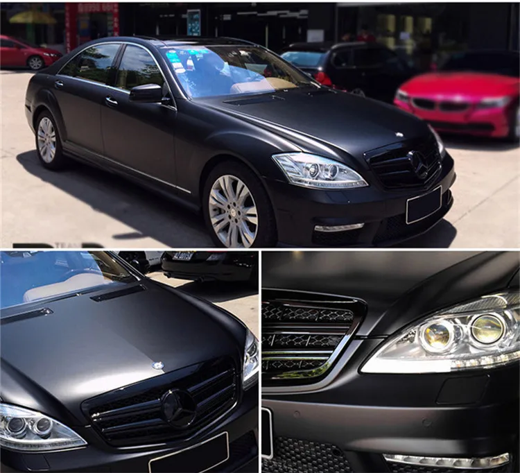 10cm Width Matte Gloss Black Air-Release Vinyl Wrap Roll Glossy Car Body Sticker Wrapping Foil