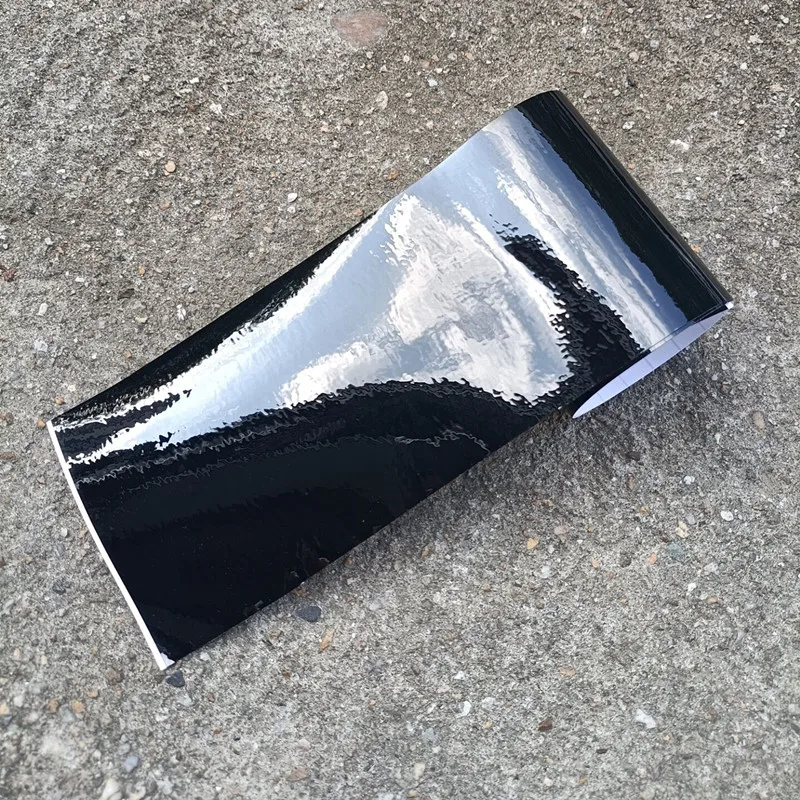 10cm Width Matte Gloss Black Air-Release Vinyl Wrap Roll Glossy Car Body Sticker Wrapping Foil