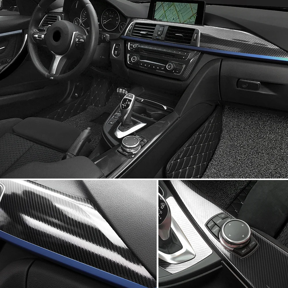 Carbon Fiber Car Body Vinyl Wrap Matte Accessories Glossy Black Sticker 3D 4D 5D 6D Auto Foil Cover Motorcycle Decoration Film