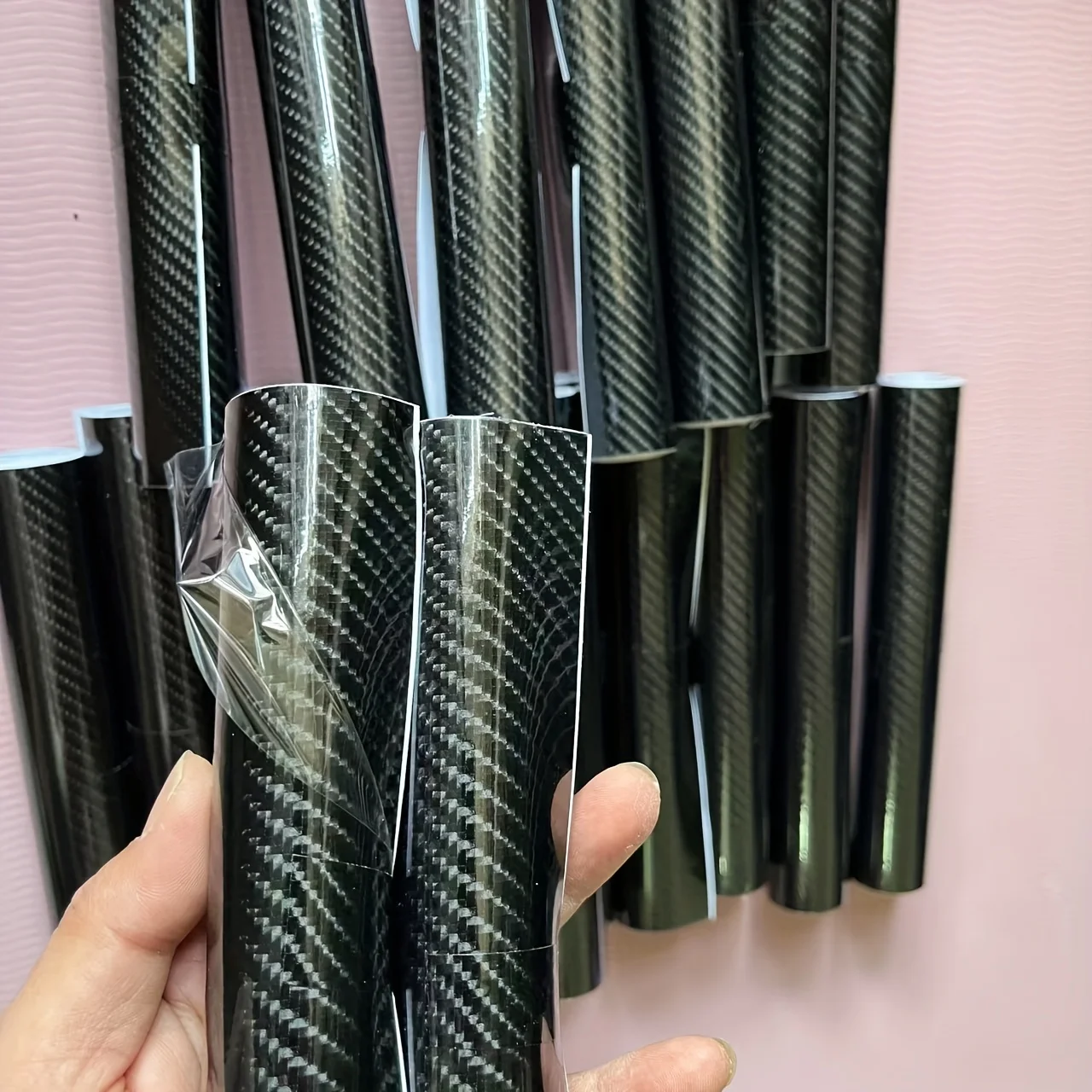 Carbon Fiber Vinyl Car Body Wrap Matte Accessories Glossy Black Sticker 3D 4D 5D 6D Auto Foil Cover Motorcycle Decoration Film