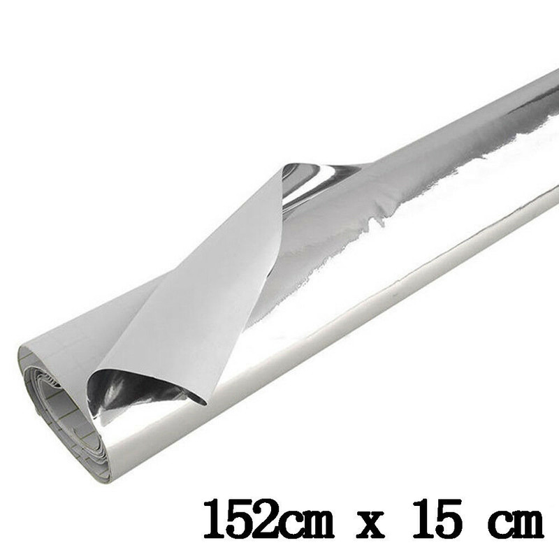 Silver Auto Car Styling Body Electro Coating Change Color Film Chrome Plating Mirror Vinyl Wrap Electroplate Sticker Decal Sheet