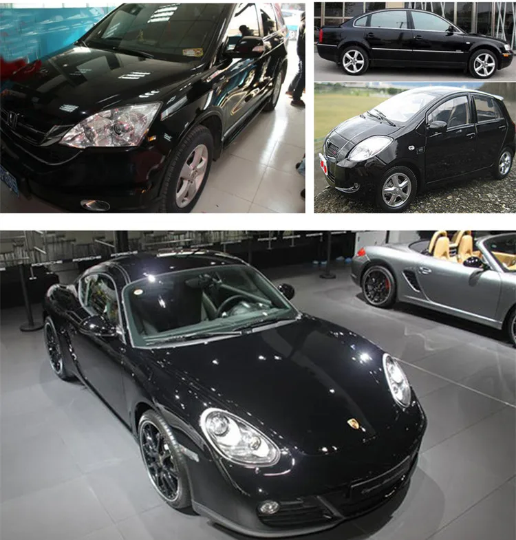 10cmx50cm Matte Glossy Black Air-Release Vinyl Wrap Roll Glossy Car Body Sticker Wrapping Foil