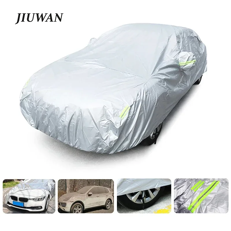 2132151-ksyvcu.jpg Car Cover Outdoor Protection Full Exterior Snow Cover Sunshade Dustproof Protection Cover Universal for Hatchback Sedan SUV - Image 2