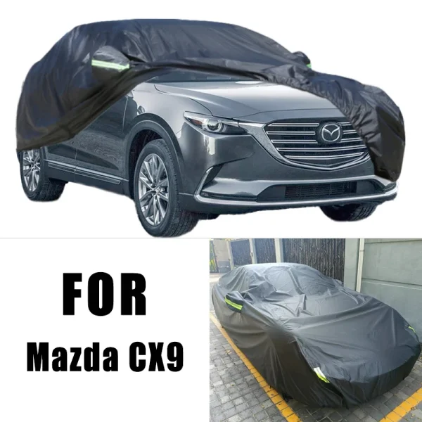 For Mazda CX9 All-Weather Car Covers  6-in-1 Waterproof Dustproof UV Proof Snowproof Scratch Resistant Protection