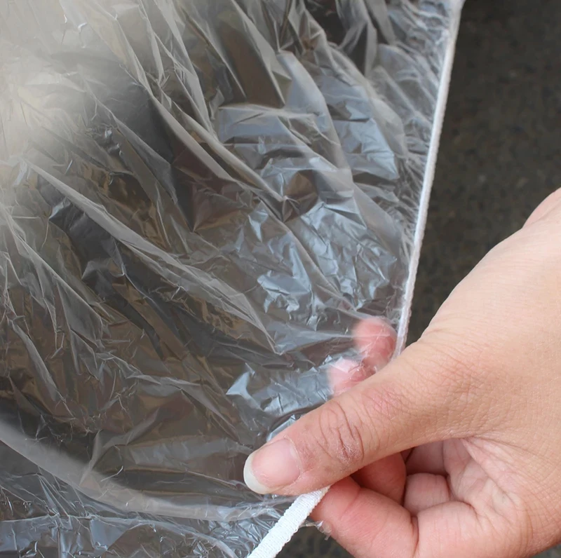 Universal Exterior Waterproof Car Cover disposable plastic PE Automobile Covers Auto Accessories With Elastic Dust Cover Rain Co