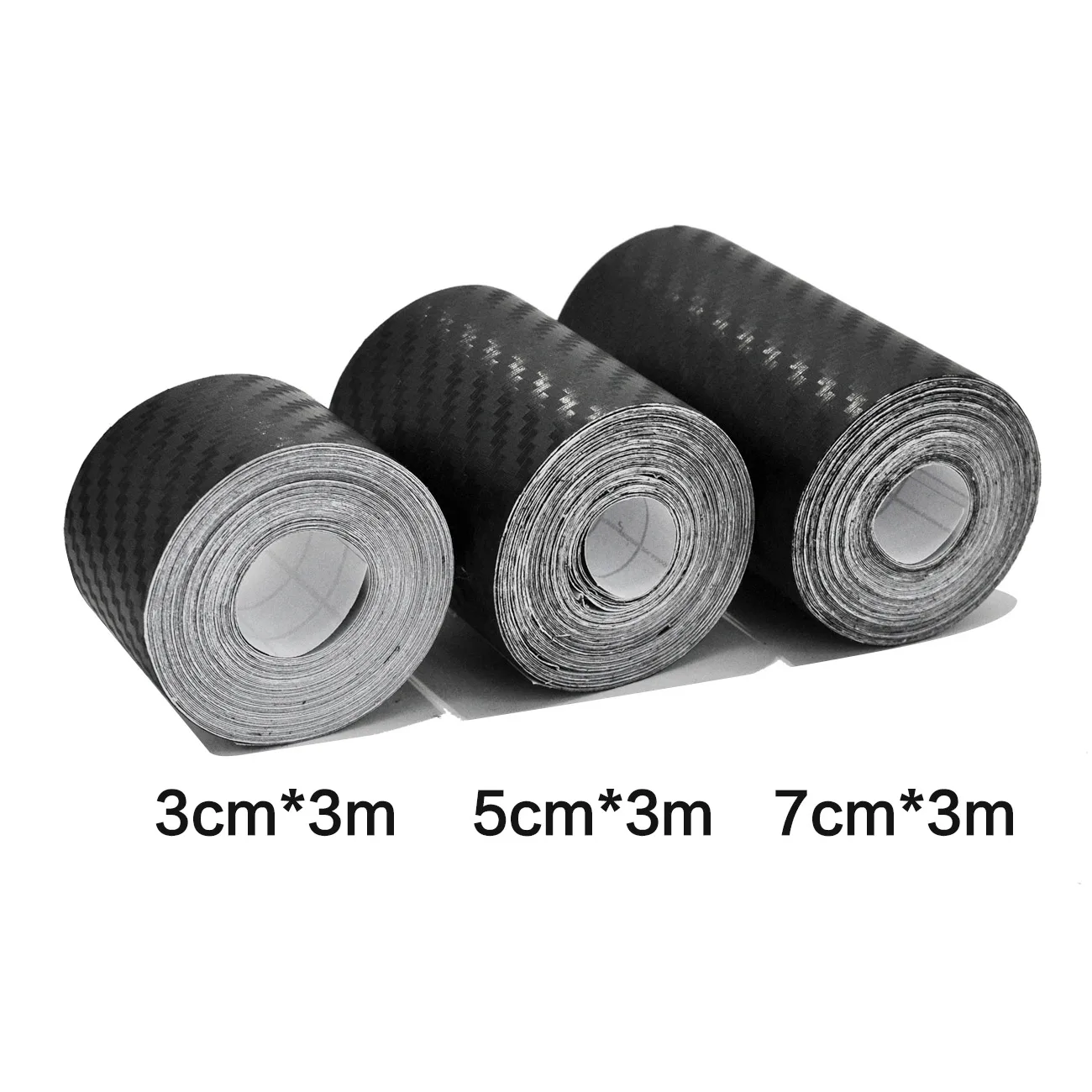 10/5M 3D Carbon Fiber Car Sticker DIY Paste Protector Strip Auto Door Sill Side Mirror Anti Scratch Tape Waterproof Protect Film