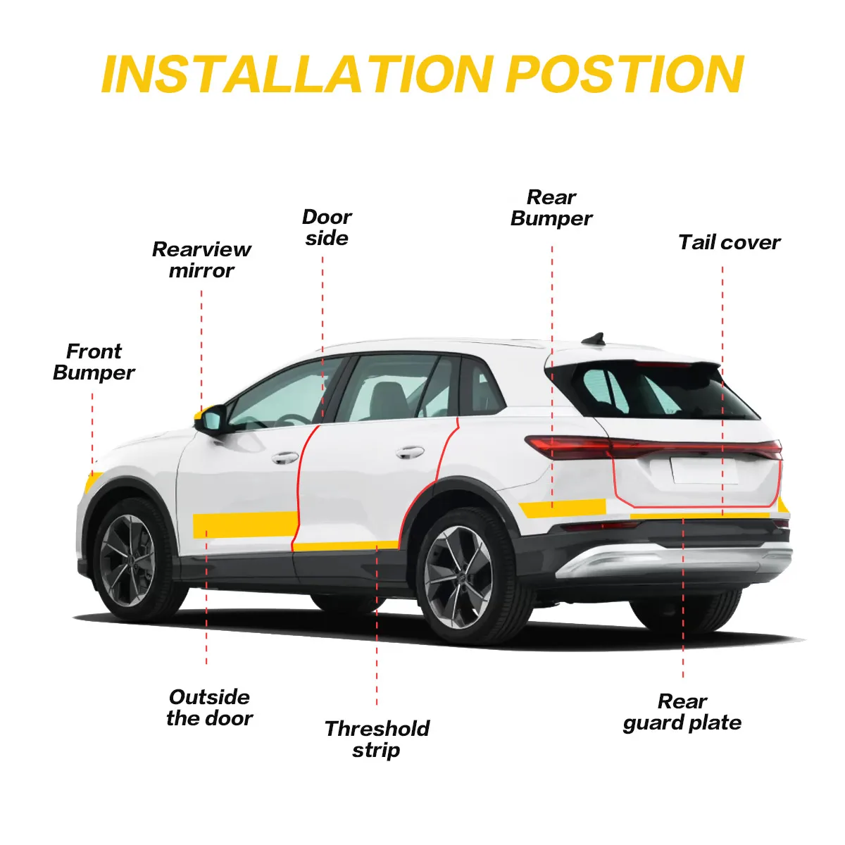 10/5M 3D Carbon Fiber Car Sticker DIY Paste Protector Strip Auto Door Sill Side Mirror Anti Scratch Tape Waterproof Protect Film