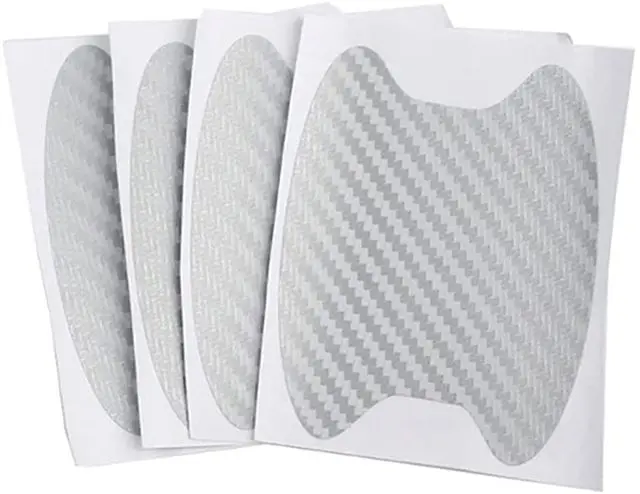 4Pcs/Set Car Door Sticker Carbon Fiber Scratches Resistant Cover Auto Handle Protection Film Exterior Styling Accessories