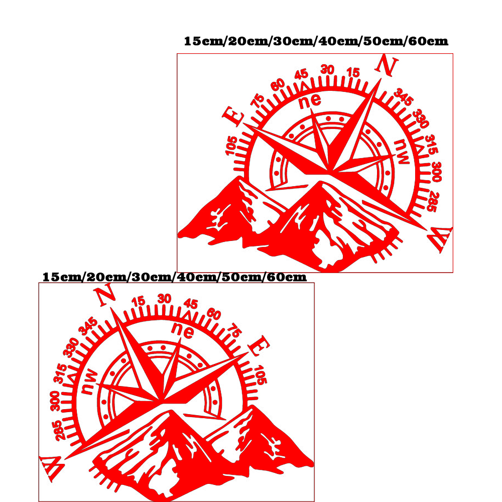 JP exterior decoration Die Cut Vinyl Decals of various sizes for compass wind rose waterproof car decor cover scratch sticker