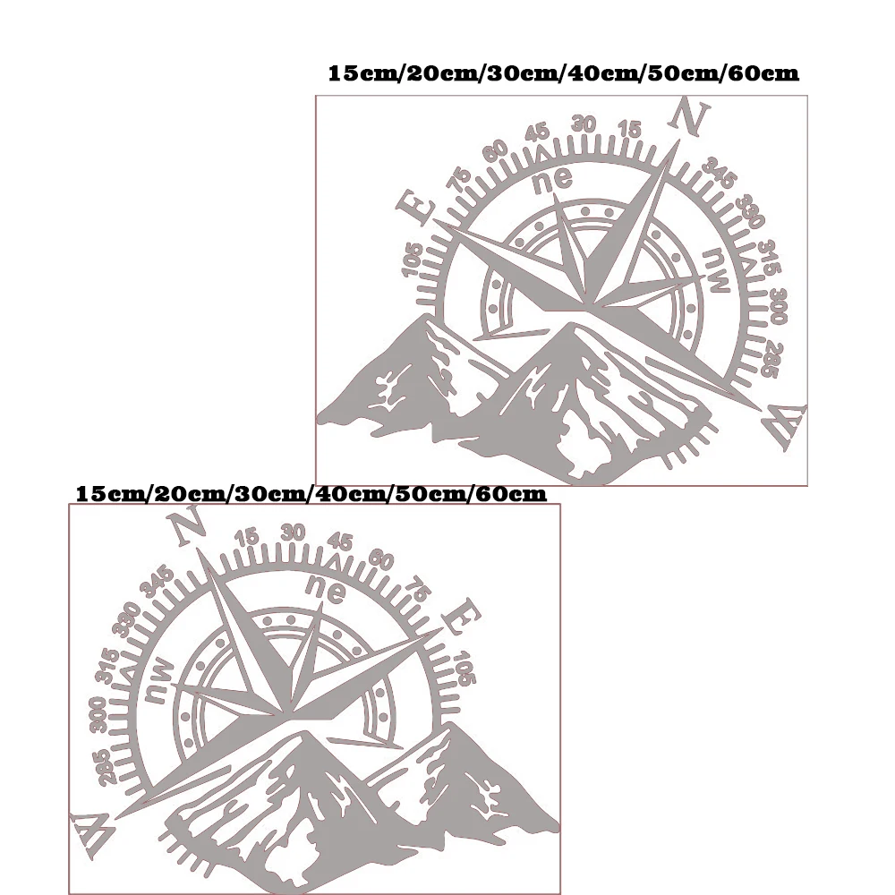 JP exterior decoration Die Cut Vinyl Decals of various sizes for compass wind rose waterproof car decor cover scratch sticker