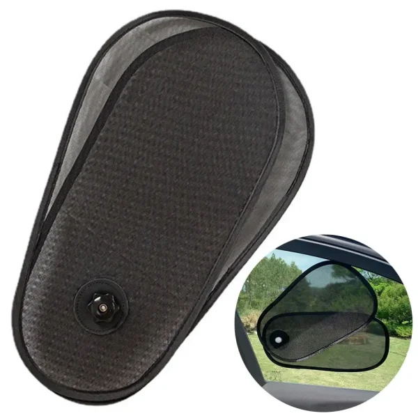 Rotatable Car Side Window Sunshade Suction Cup Type Folding Car Sunshade Curtain UV Protection Universal Black Sun Visor